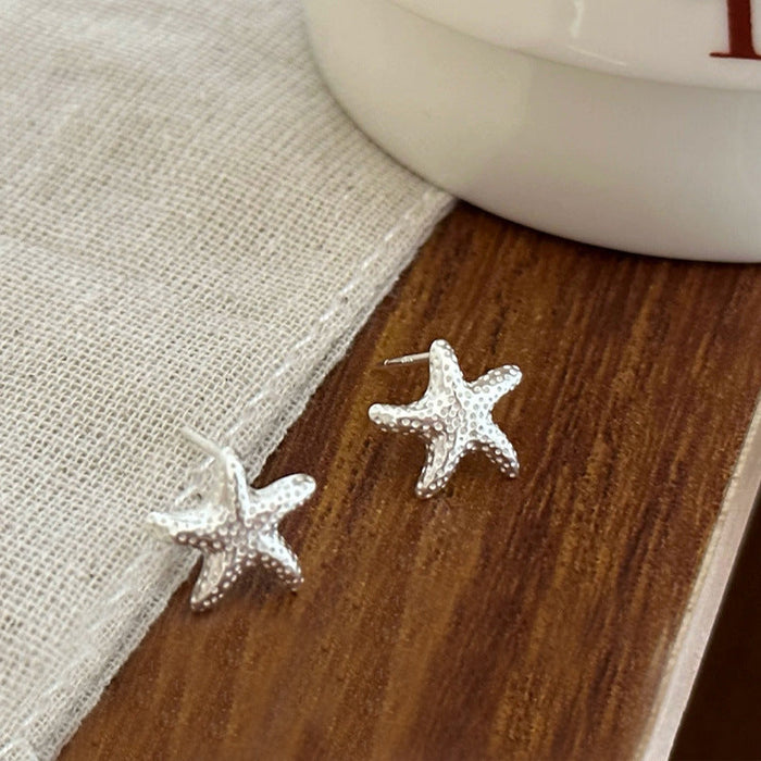 925 Sterling Silver Starfish Stud Earrings