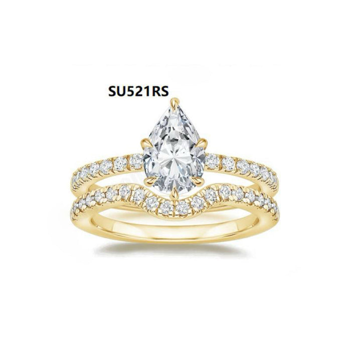 925 Sterling Silver Stackable 1-Carat Moissanite Wedding Ring