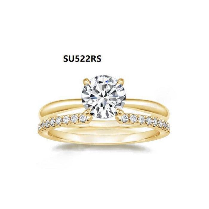 925 Sterling Silver Stackable 1-Carat Moissanite Wedding Ring