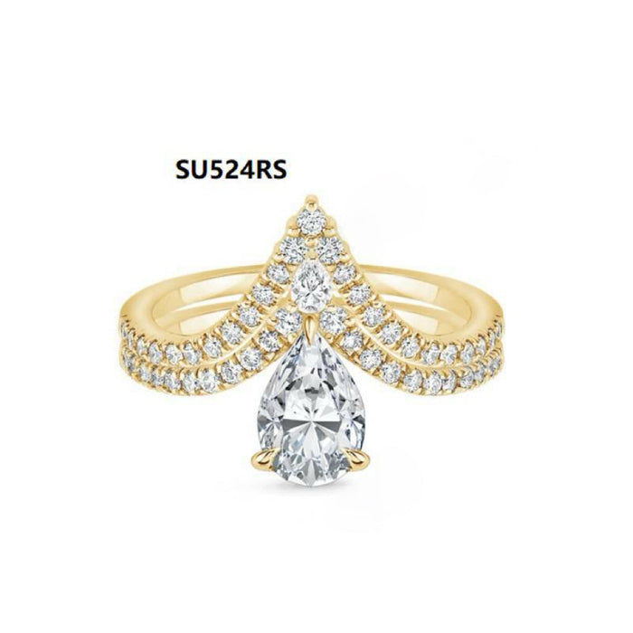 925 Sterling Silver Stackable 1-Carat Moissanite Wedding Ring