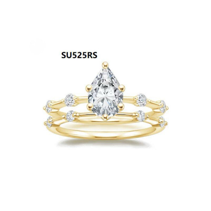 925 Sterling Silver Stackable 1-Carat Moissanite Wedding Ring