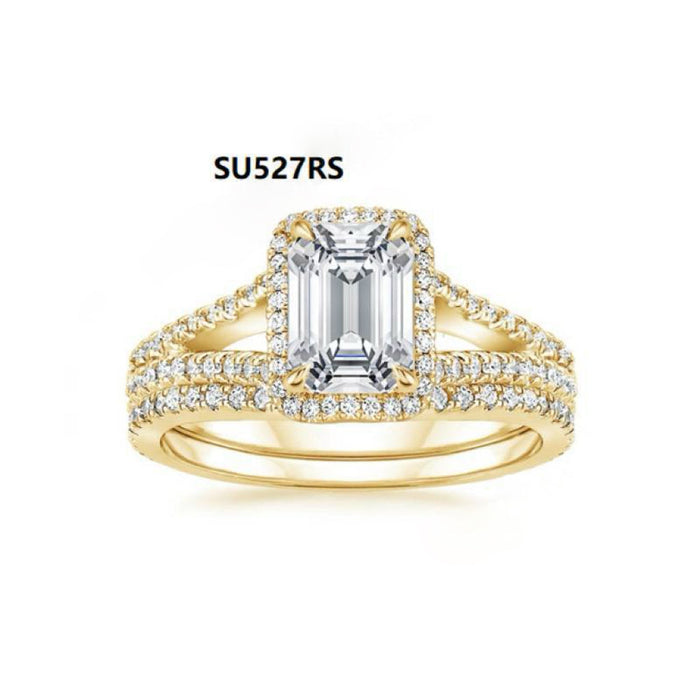 925 Sterling Silver Stackable 1-Carat Moissanite Wedding Ring
