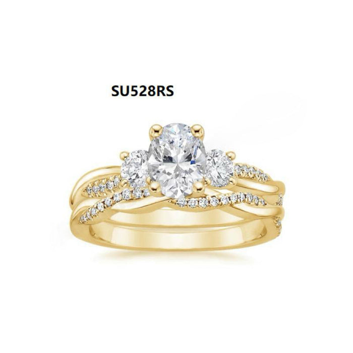 925 Sterling Silver Stackable 1-Carat Moissanite Wedding Ring