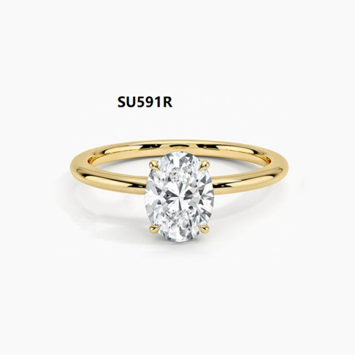 925 Sterling Silver Wedding Ring Set with D-Color 1-Carat Moissanite