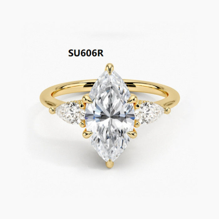 925 Sterling Silver 1-Carat Wedding Ring Set with Moissanite