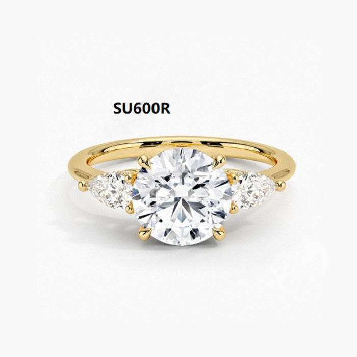 925 Sterling Silver 1-Carat Wedding Ring Set with Moissanite