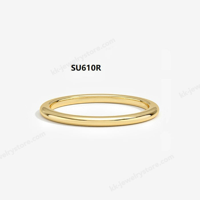 925 Sterling Silver Dainty Stackable Ring Set with Moissanite