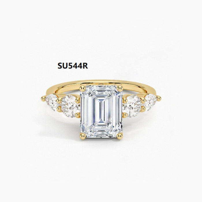 925 Sterling Silver Moissanite 1-Carat Wedding Ring