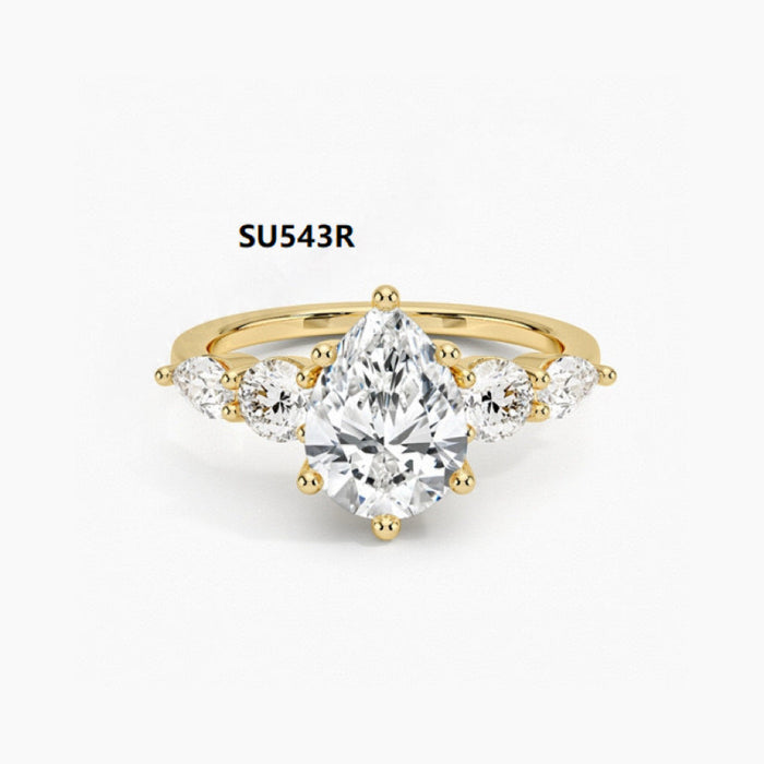 925 Sterling Silver Moissanite 1-Carat Wedding Ring