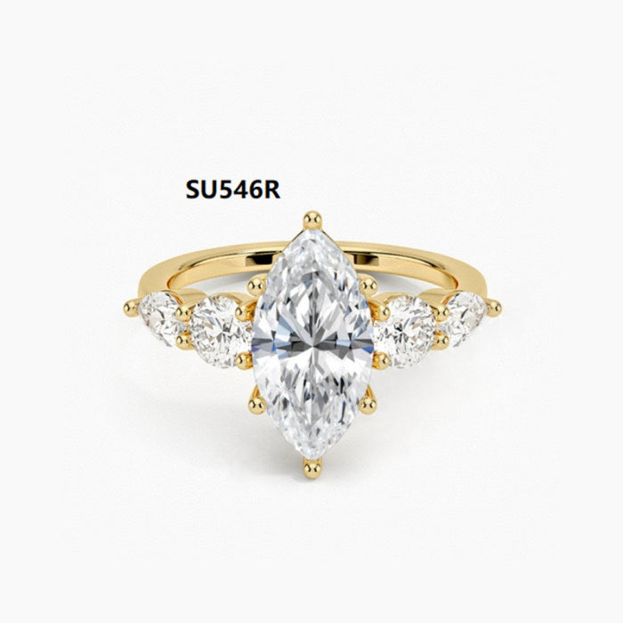 925 Sterling Silver Moissanite 1-Carat Wedding Ring
