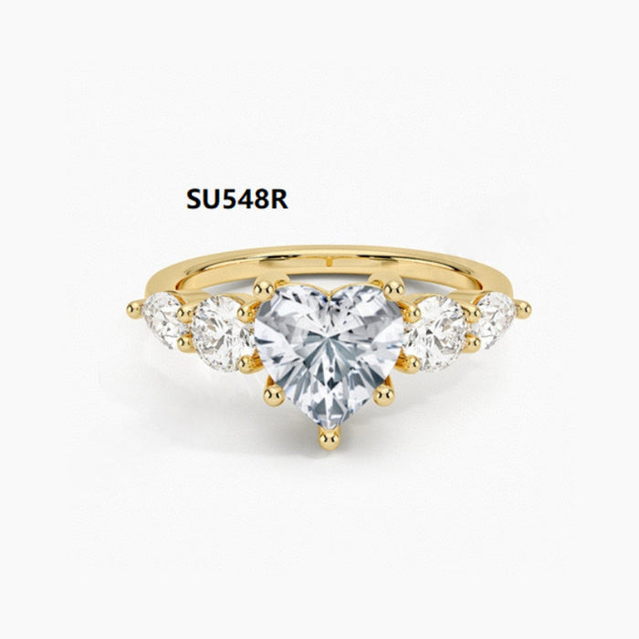 925 Sterling Silver Moissanite 1-Carat Wedding Ring