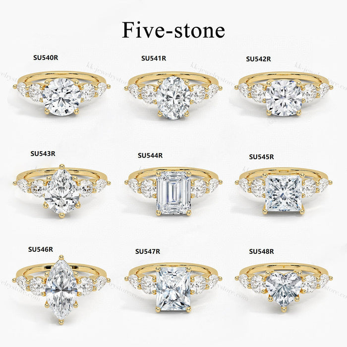 925 Sterling Silver Moissanite 1-Carat Wedding Ring