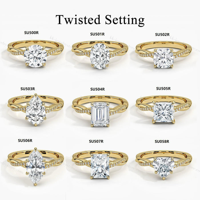 High-End 925 Sterling Silver Wedding Ring with D-Color 1-Carat Moissanite