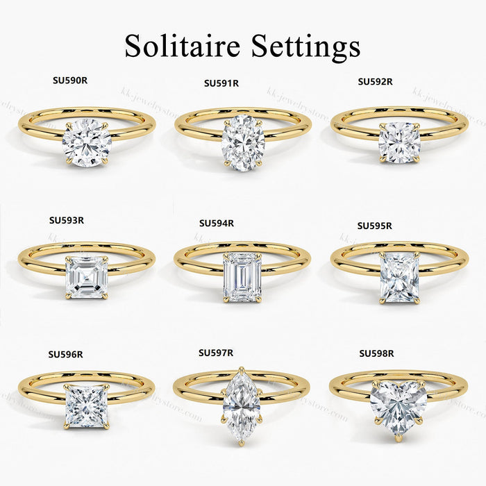 925 Sterling Silver Wedding Ring Set with D-Color 1-Carat Moissanite