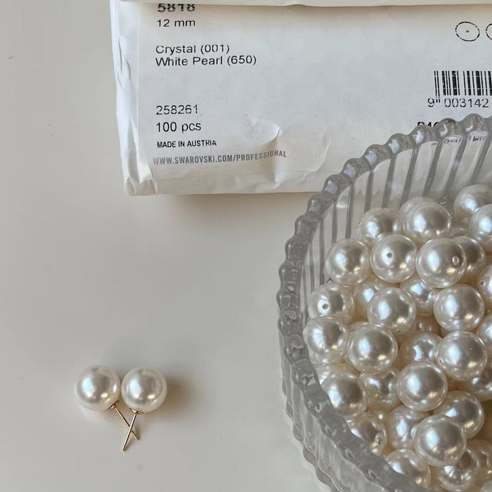925 Sterling Silver Pearl Stud Earrings