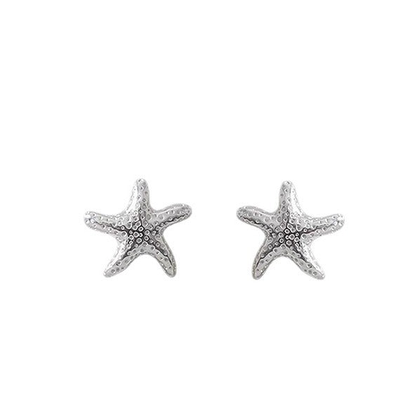 925 Sterling Silver Starfish Stud Earrings
