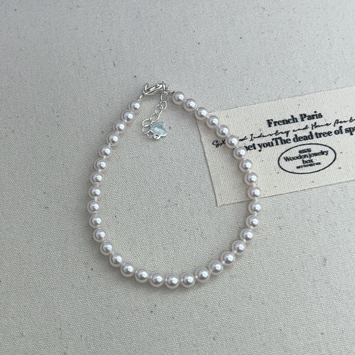 925 Silver Millet Bead Pearl Bracelet
