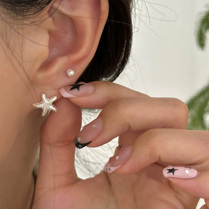 925 Silver Starfish Stud Earrings