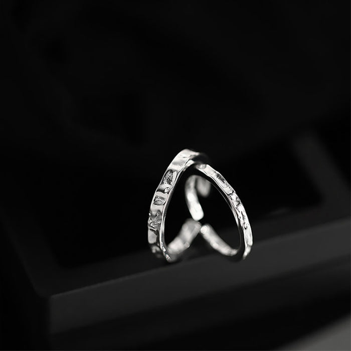 925 Silver Stone Pattern Ring