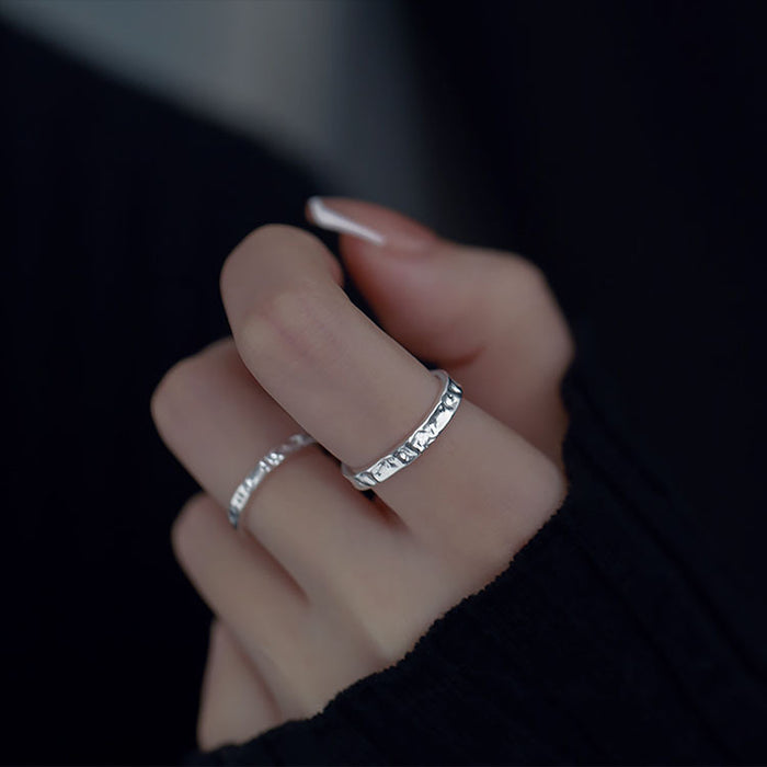 925 Silver Stone Pattern Ring