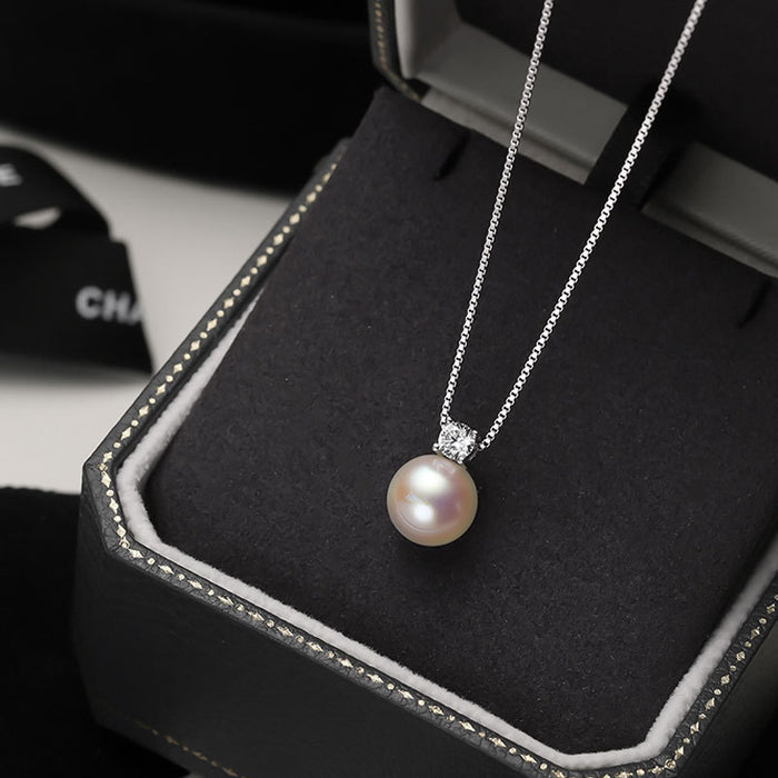 925 Sterling Silver Artificial Pearl Diana Necklace
