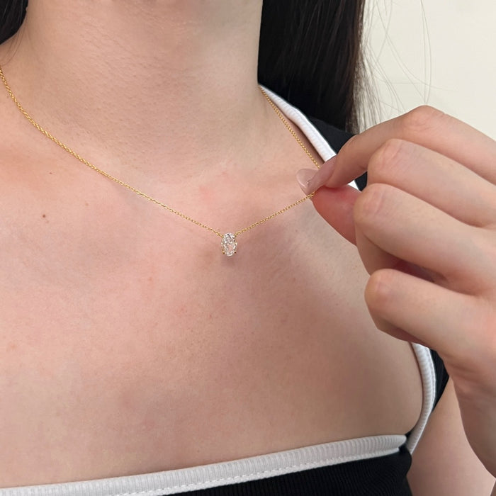 925 Sterling Silver ice flower cut sugar cube necklace