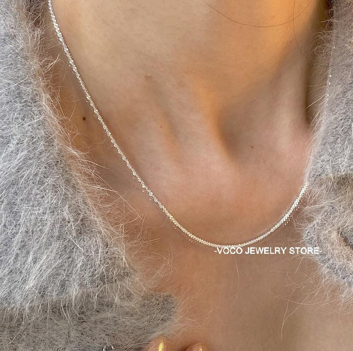 925 Sterling silver sparkling necklace