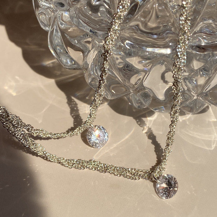 925 silver moissanite necklace