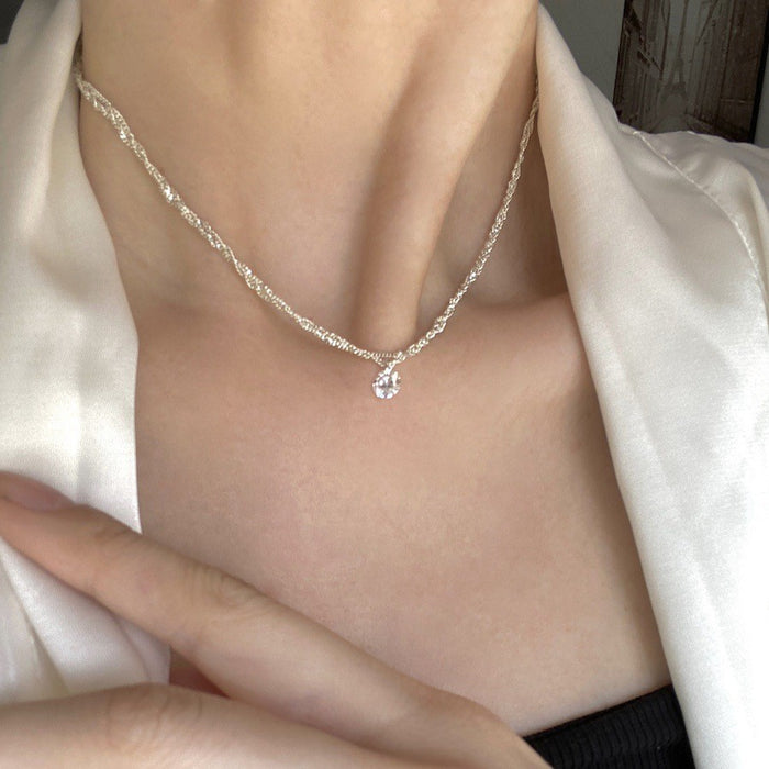 925 silver moissanite necklace