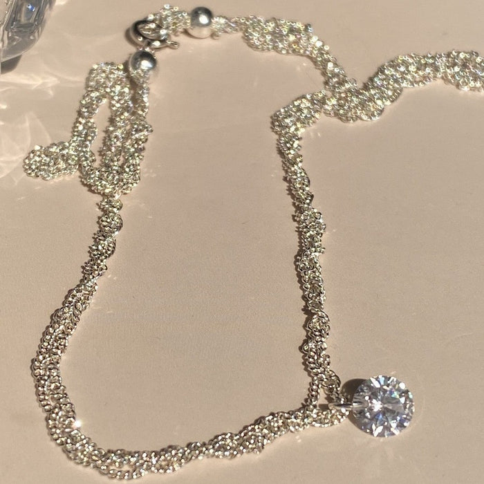 925 silver moissanite necklace