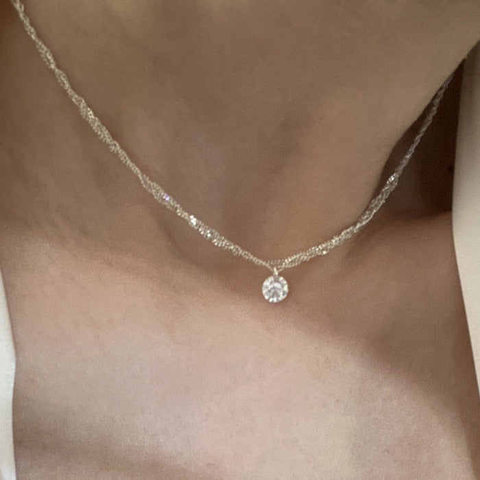 925 silver moissanite necklace