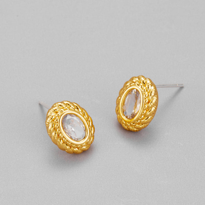 925 silver needle oval medieval small stud earrings