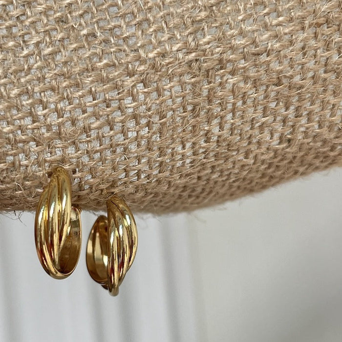 Circle Metal Stud Earrings