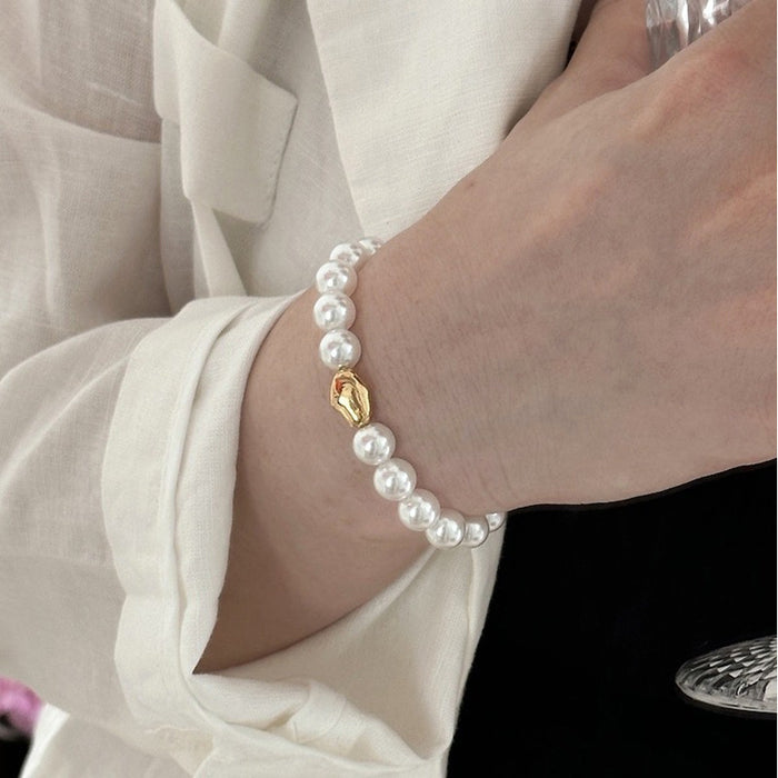 Cold Light Artificial Pearl Elastic Rope Bracelet