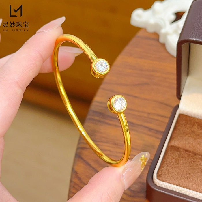 Diamond Bubble Diamond Opening Bracelet