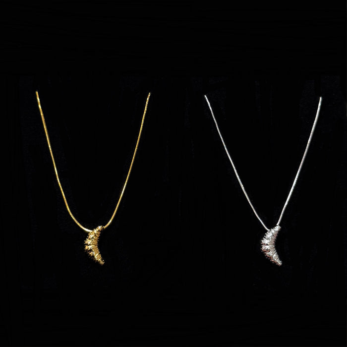 925 Silver Croissant Necklace