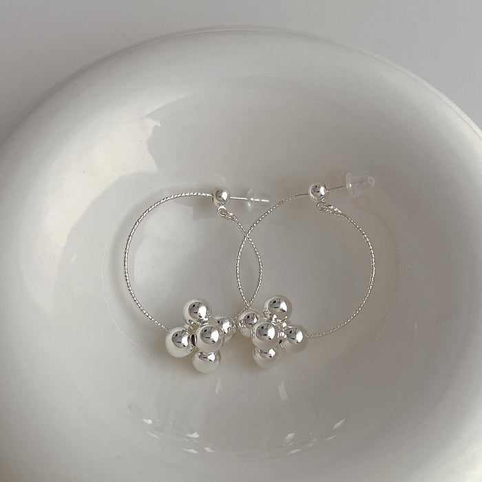 Gold and silver ball earrings earrings