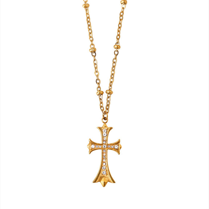 Golden cross necklace