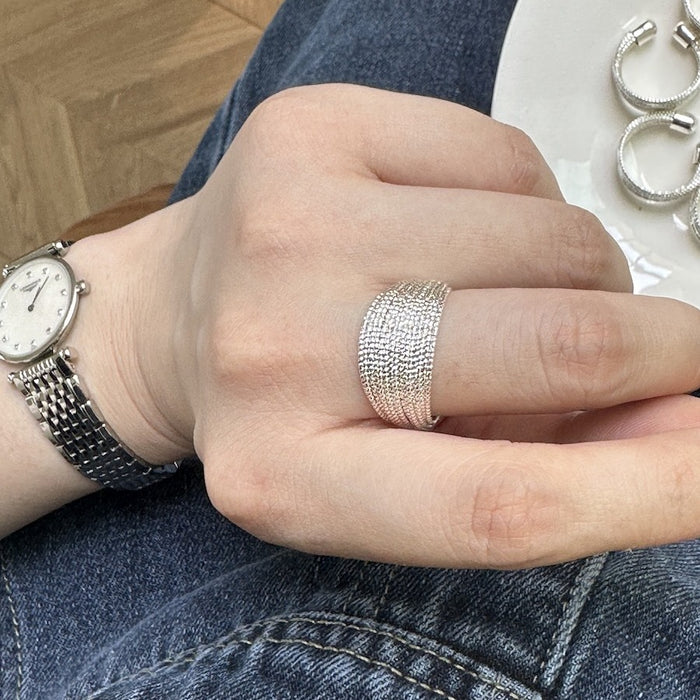 Multi-Layered One-Piece Open Ring