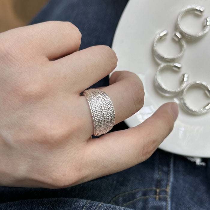 Multi-Layered One-Piece Open Ring