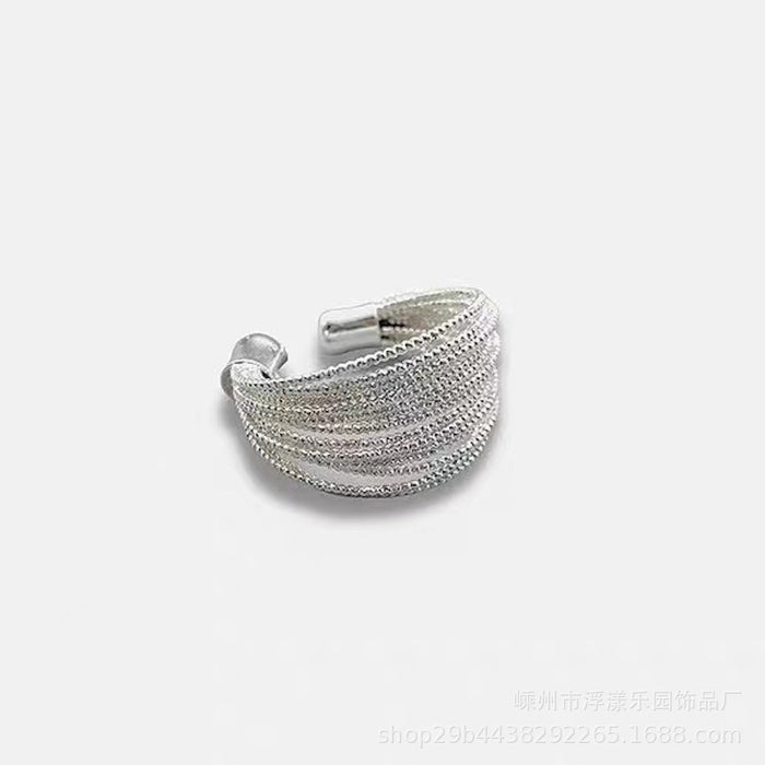 Multi-Layered One-Piece Open Ring