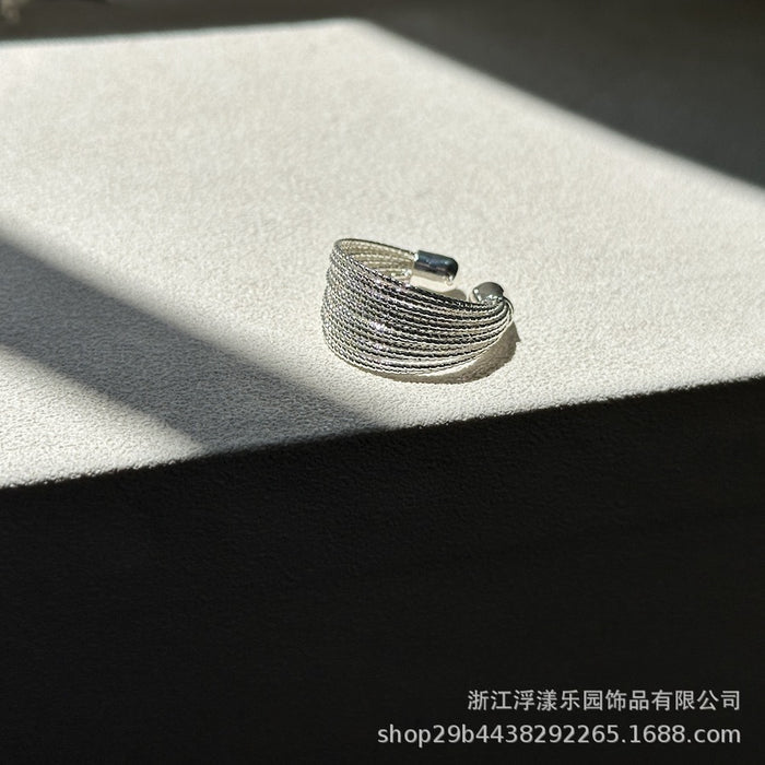 Multi-Layered One-Piece Open Ring