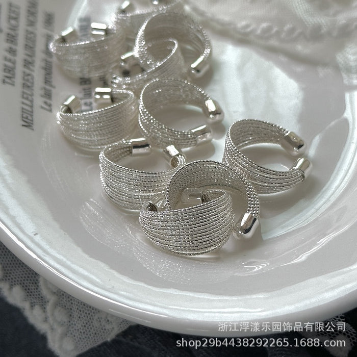 Multi-Layered One-Piece Open Ring