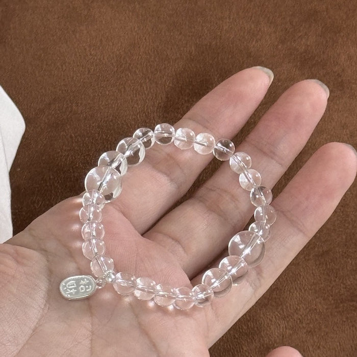 Natural White Crystal Wealth-Attracting Bracelet