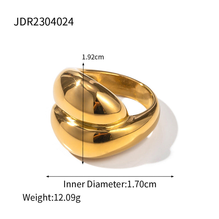 Stainless steel pearl ring