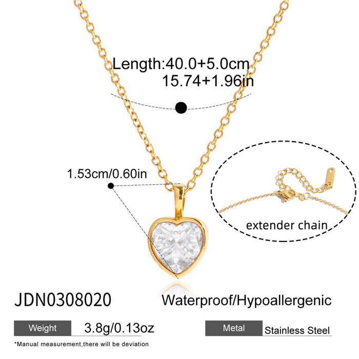 Titanium steel zircon non-fading necklace