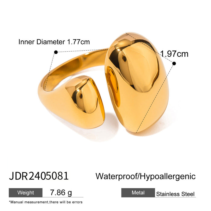 Zircon titanium steel ring