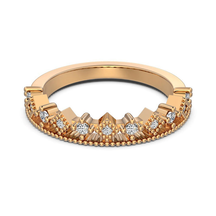 S925 Sterling Silver Plain Silver Male and Female Couple Ring-1