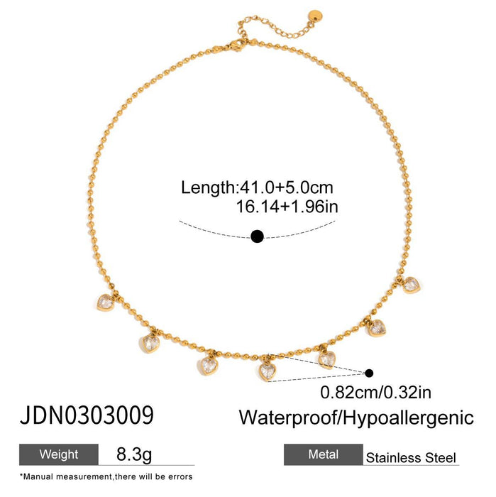 Titanium steel tassel stacked necklace