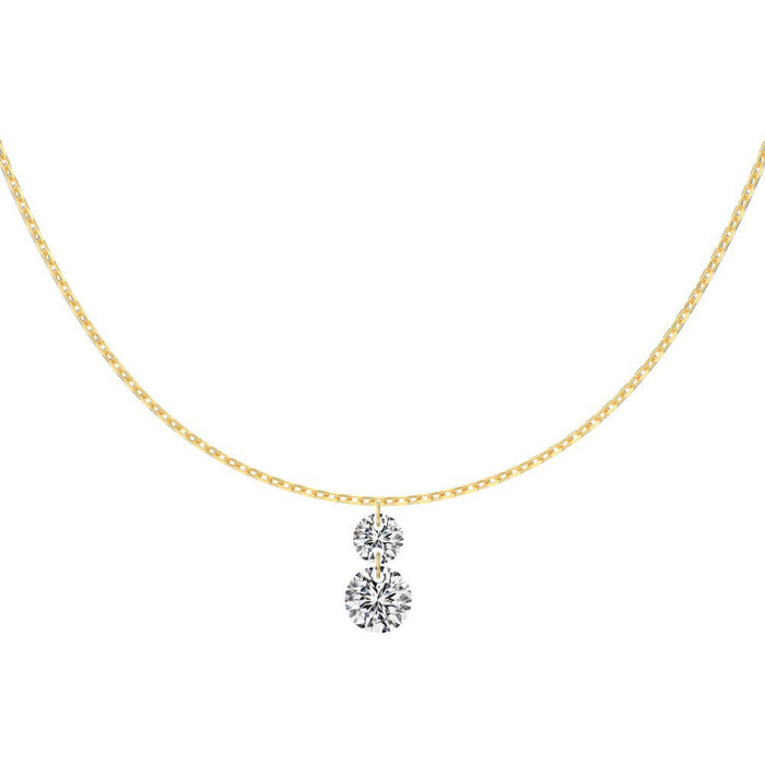 S925 Sterling Silver Tassel Oval Water Drop Wedding Necklace